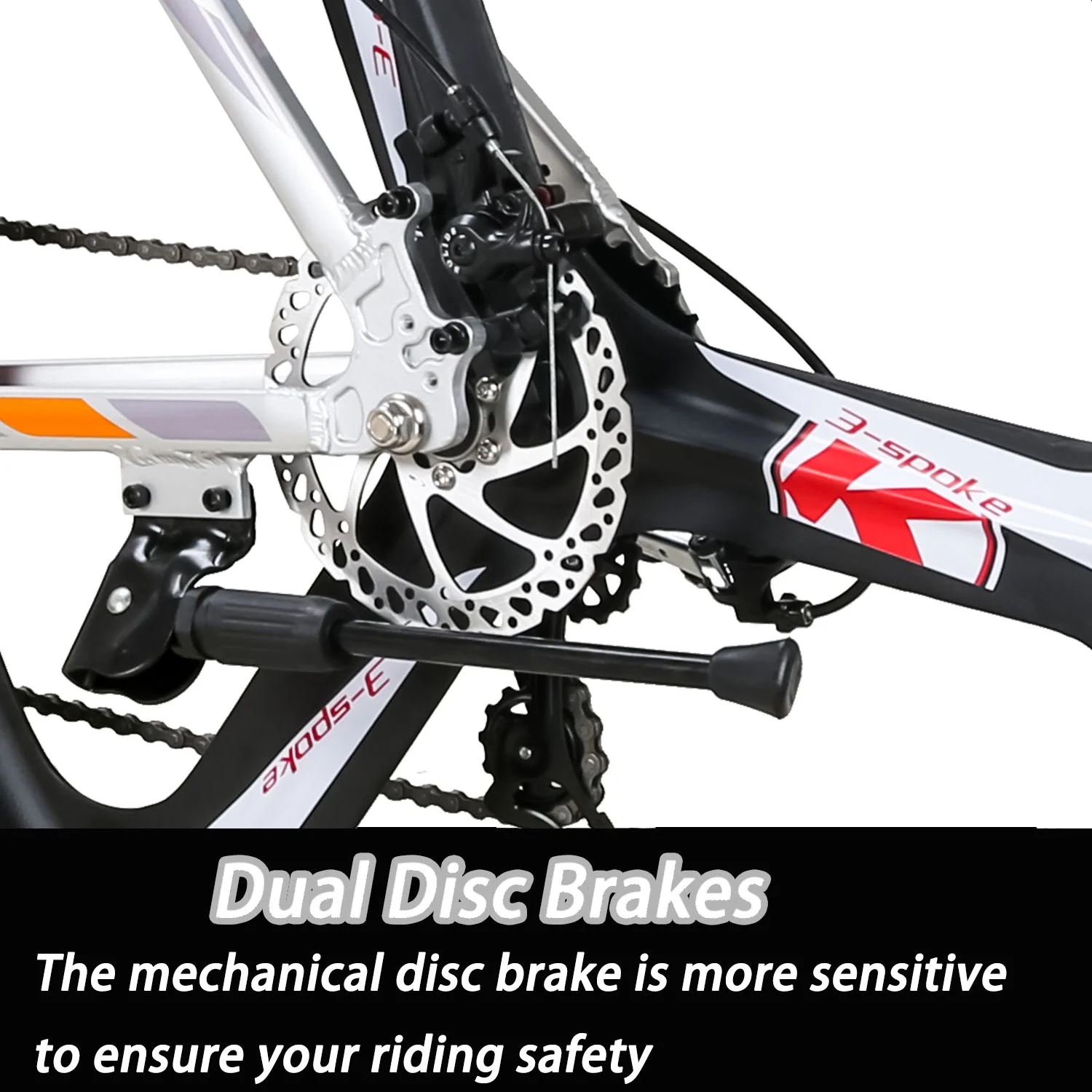 Eurobike Aluminium-Mountainbike, 21 Gänge, 29 Zoll, für Damen und Herren, Silber - Image 2