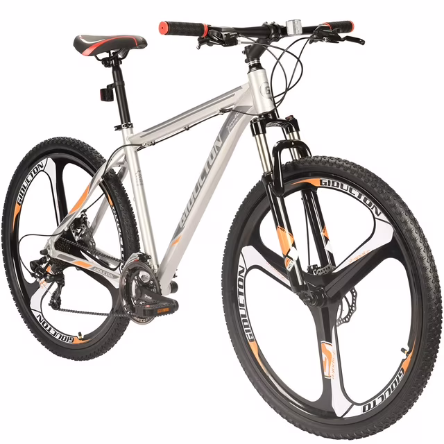 Eurobike Aluminium-Mountainbike, 21 Gänge, 29 Zoll, für Damen und Herren, Silber