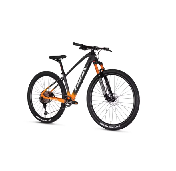 TRIFOX Carbon MTB Mountainbike, neue verbesserte T800 Vollcarbon-Rahmengeometrie mit RD-M6100 12-Gang-Schaltung und hydraulischer Lockout-Federgabel