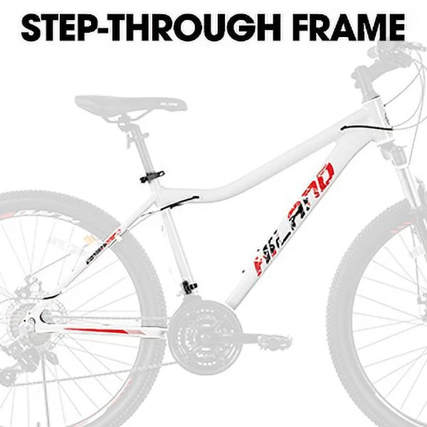 Hiland Damen-Mountainbike, Shimano 21-Gang, 26-Zoll-Räder, Weiß - Image 4